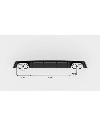 Sottoparaurti posteriore Audi S5 F5 Coupe / Sportback (Cod. M-AU-S5-2-RS1G)