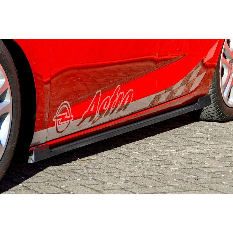 Set minigonne sottoporta con flaps anteriori e posteriori Opel Astra K hatchback (Cod. IN-INE-560050