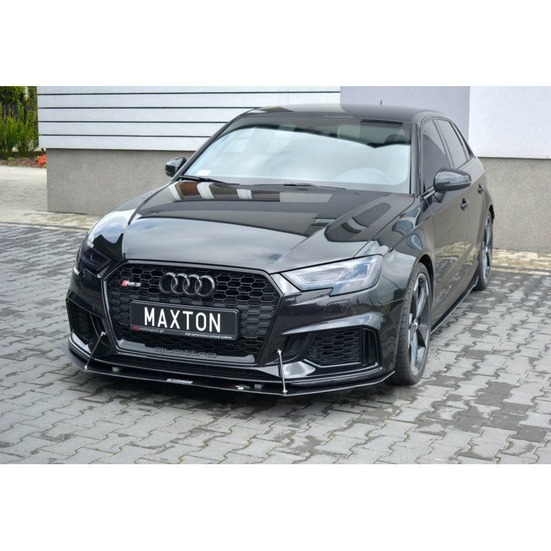 SPLITTER RACING ANTERIORE V.1 Audi RS3 Sportback 8V Facelift (Cod. M-AU-RS3-8VF-CNC-FD1A)