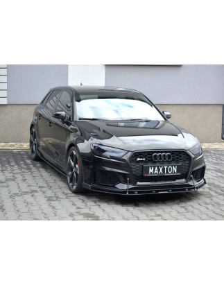 SPLITTER RACING ANTERIORE V.2 Audi RS3 Sportback 8V Facelift (Cod. M-AU-RS3-8VF-CNC-FD2A)