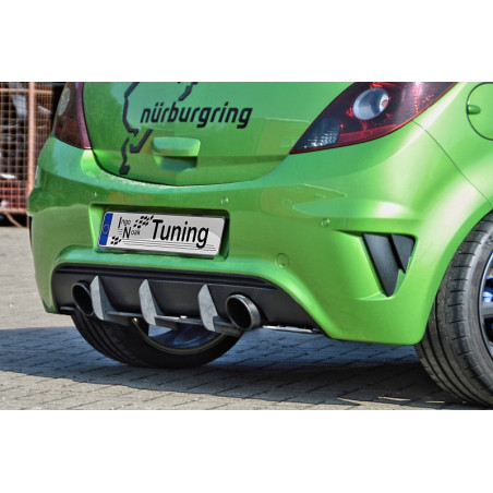 Sottoparaurti posteriore race look con flaps Opel Corsa D OPC        Nürburging Edition (Cod. IN-IN
