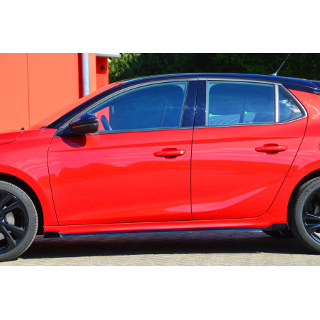 Set minigonne sottoporta con flaps anteriori e posteriori Opel Corsa F GS-Line (Cod. IN-INE-570050FW
