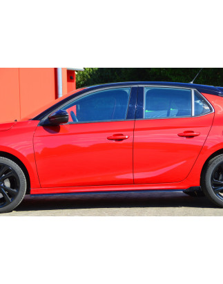 Set minigonne sottoporta con flaps posteriori Opel Corsa F GS-Line (Cod. IN-INE-570050FWH-ABS-2)