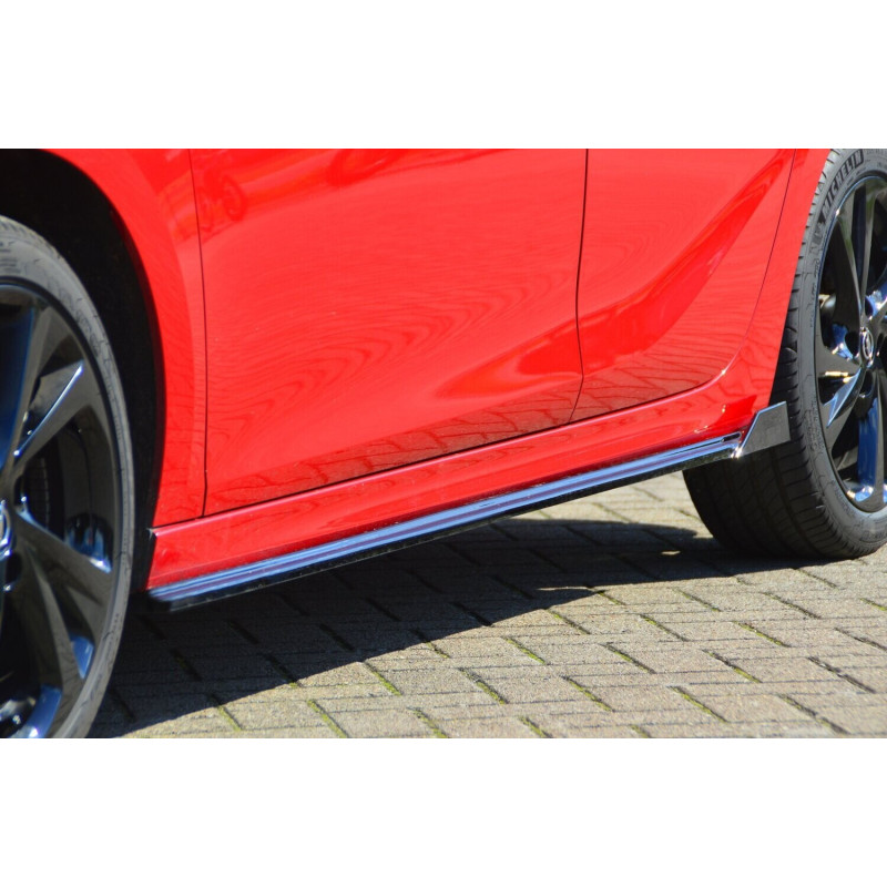 Set minigonne sottoporta con flaps posteriori Opel Corsa F (Cod. IN-INE-570050FWH-ABS-G-2)