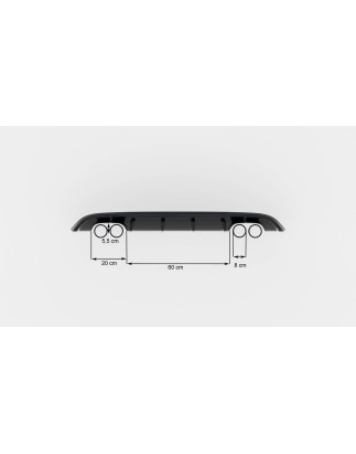 Sottoparaurti posteriore VW GOLF VI WITH 2 scarico HOLE (Cod. M-VW-GO-6-RS2G)