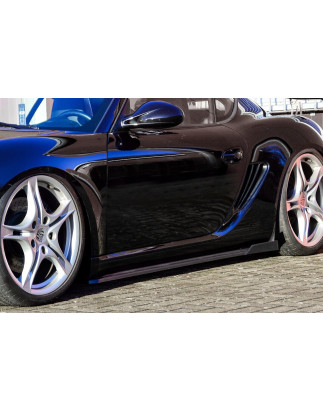 Set minigonne Cup con flaps posteriori Race look Porsche Cayman 987 (Cod. IN-INE-920050WH-ABS-3)
