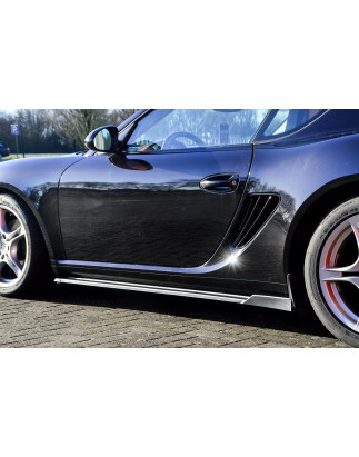 Set minigonne Cup con flaps posteriori Race look Porsche Cayman 987 (Cod. IN-INE-920050WH-ABS-C-3)