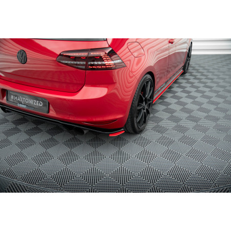 Splitters posteriori laterali Volkswagen Golf GTI Clubsport Mk7 (Cod. M-VW-GO-7-GTI-CS-RSD1RED)
