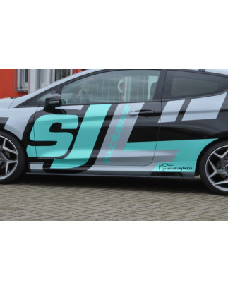 Set minigonne laterali Cup look con flaps laterali Ford Fiesta ST MK8 JHH (Cod. IN-INE-CUP5501780-AB