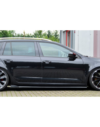 Set minigonne laterali con flaps laterali Skoda Octavia RS 5E (Cod. IN-INE-CUP7501935W-ABS-G-2)