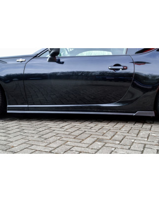 Set minigonne sottoporta con flaps posteriori Toyota GT86 ZN (Cod. IN-INE-TO10500050-ABS(WH)-C)