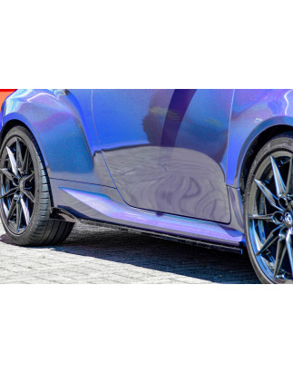 Set minigonne sottoporta con flaps posteriori Toyota Yaris GR XP21 (Cod. IN-INE-TO10530050-ABS(WH)-C