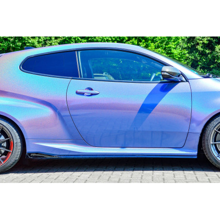 Set minigonne sottoporta con flaps posteriori Toyota Yaris GR XP21 (Cod. IN-INE-TO10530050-ABS(WH)-C