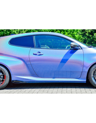 Set minigonne sottoporta con flaps posteriori Toyota Yaris GR XP21 (Cod. IN-INE-TO10530050-ABS(WH)-G