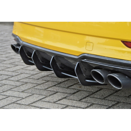 Kit pinne posteriori per diffusore  Audi A3 8V S-Line + S3 berlina (Cod. IN-INF-360045CSL(F)L RT-ABS