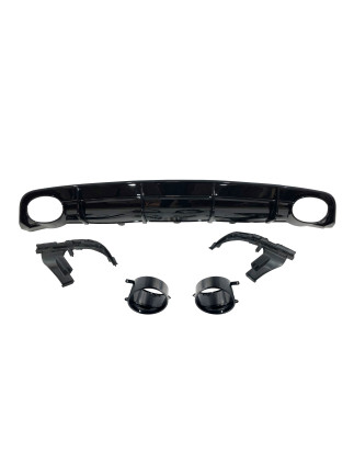Diffusore Posteriore Audi A6 / A6 Avant Look RS6 2015-2018 C7 S-Line Black ABS (Cod. E-TCA0657N)