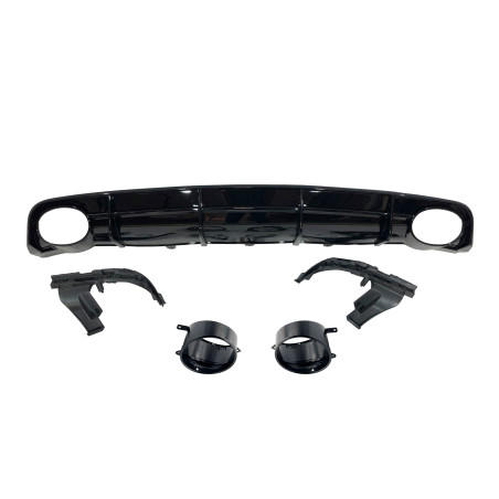 Diffusore Posteriore Audi A6 / A6 Avant Look RS6 2015-2018 C7 S-Line Black ABS (Cod. E-TCA0657N)