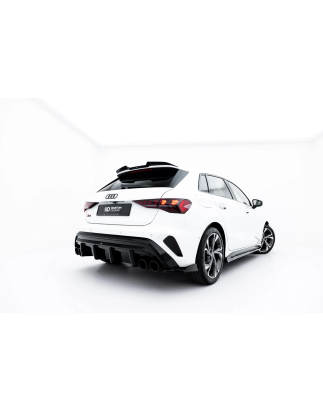 Sottoparaurti posteriore + Exhaust Ends Imitation Audi A3 S-Line Sportback 8Y Facelift (Cod. M-AU-S3