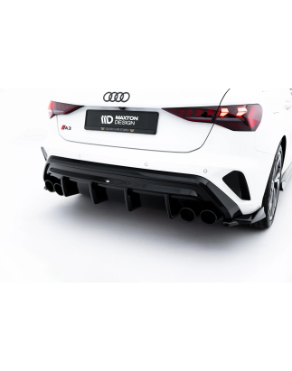 Sottoparaurti posteriore + Exhaust Ends Imitation Audi A3 S-Line Sportback 8Y Facelift (Cod. M-AU-S3