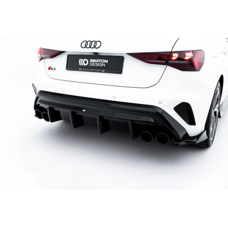 Sottoparaurti posteriore + Exhaust Ends Imitation Audi A3 S-Line Sportback 8Y Facelift (Cod. M-AU-S3