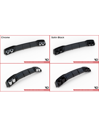 Sottoparaurti posteriore + Exhaust Ends Imitation Audi A3 S-Line Sportback 8Y Facelift (Cod. M-AU-S3