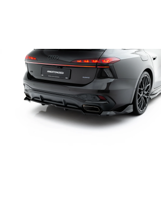 Splitter posteriore (con barre verticali) V.4 Audi A6 S-Line C9 (Cod. M-AU-A6-C9-SLINE-RD5G+RD6G)