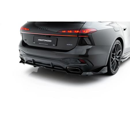 Splitter posteriore (con barre verticali) V.4 Audi A6 S-Line C9 (Cod. M-AU-A6-C9-SLINE-RD5G+RD6G)