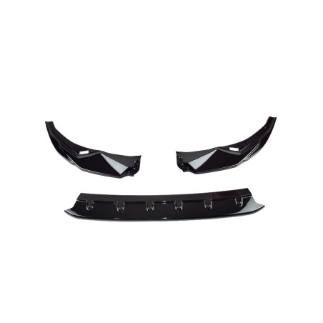 Audi A3 8Y berlina/hatchback 2020+ FRONT BUMBER SPOILER nero lucido (Cod. S-FBS-AU3-8Y-ABS-02)