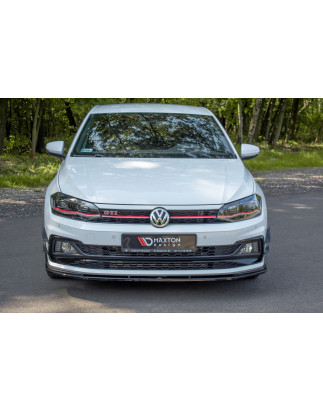 SPLITTER ANTERIORE V.1 Volkswagen Polo GTI / R-line Mk6 (Cod. M-VW-PO-6-GTI-FD1G)