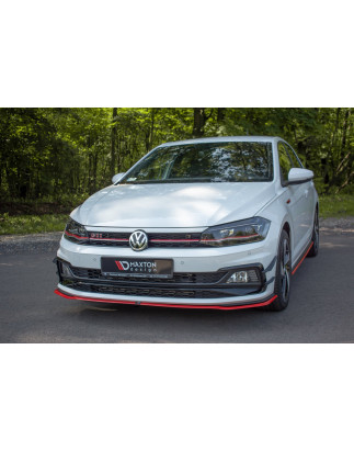 SPLITTER ANTERIORE V.2 Volkswagen Polo GTI / R-line Mk6 (Cod. M-VW-PO-6-GTI-FD2G)