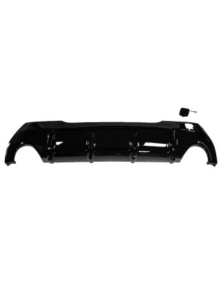 BMW 1 F40 hatchback 2019-2022 Diffusore paraurti posteriore nero lucido (Cod. S-DIF-BM1-F40-ABS-02)