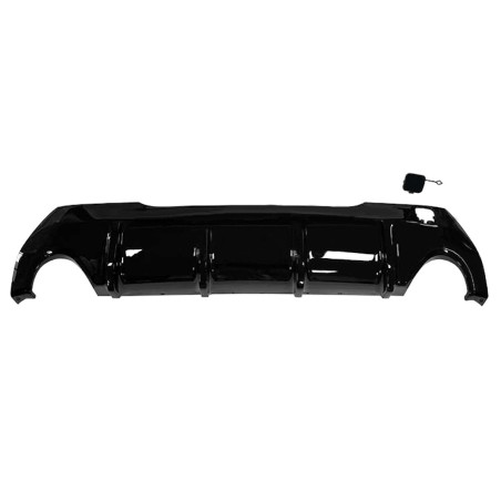 BMW 1 F40 hatchback 2019-2022 Diffusore paraurti posteriore nero lucido (Cod. S-DIF-BM1-F40-ABS-02)