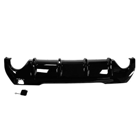 BMW 1 F40 hatchback 2019-2022 Diffusore paraurti posteriore nero lucido (Cod. S-DIF-BM1-F40-ABS-02)