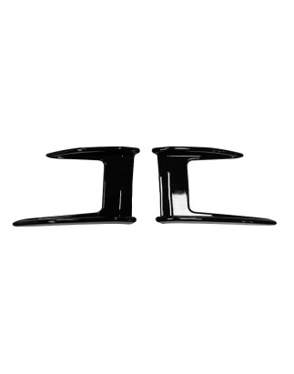 BMW 1 F40 hatchback 2019-2022 FRONT CANARDS nero lucido (Cod. S-FC-BM1-F40-ABS-02)