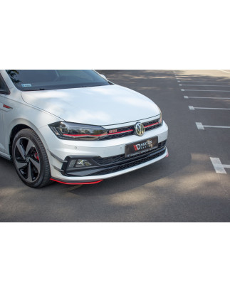 Splittery Przednie Boczne Volkswagen Polo GTI / R-line Mk6 (Cod. M-VW-PO-6-GTI-FD5G)