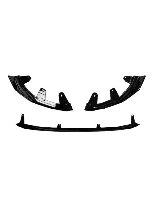 BMW 2 G42 coupe 2022+ Spoiler paraurti anteriore nero lucido (Cod. S-FBS-BM2-G42-ABS-02)