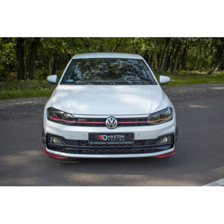 Splittery Przednie Boczne Volkswagen Polo GTI / R-line Mk6 (Cod. M-VW-PO-6-GTI-FD5G)