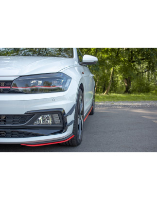 Splittery Przednie Boczne Volkswagen Polo GTI / R-line Mk6 (Cod. M-VW-PO-6-GTI-FD5G)