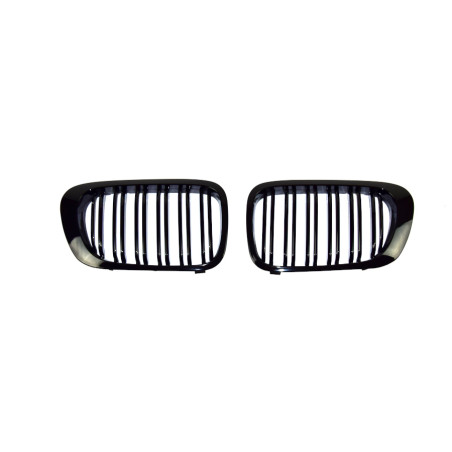 BMW 3 E46 1998-2001 Coupe griglia anteriore nero lucido ( 2 porte ) (Cod. S-GR-BM3-E46-ABS-01C)
