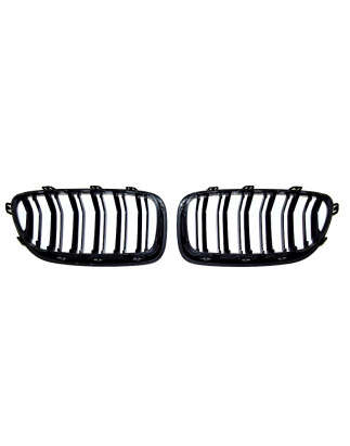 BMW 5 F10 F11 2010-2013 griglia anteriore nero lucido (Cod. S-GR-BM5-F10F11-ABS-01)