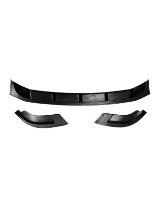 VW Transporter T6 2015+ Spoiler paraurti anteriore nero lucido (3pcs) (Cod. S-FBS-VW-T6-ABS-02)