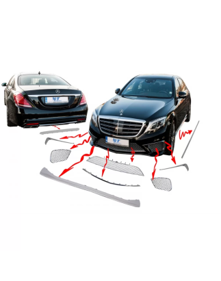 Kit carrozzeria Package Ornaments cromato Moldings compatibile con Mercedes S-Classe W222 (2013-in p