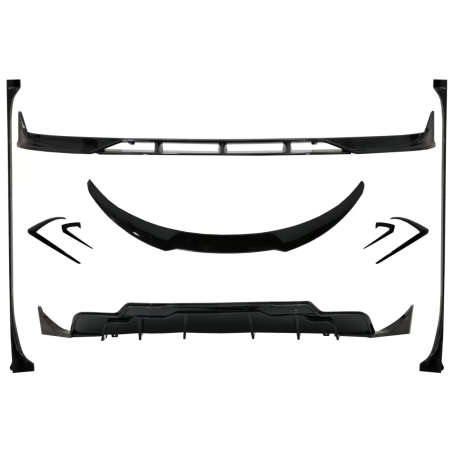 Kit carrozzeria Extension compatibile con Tesla Model 3 (2017-in poi) Paraurti anteriore Lip Diffuso