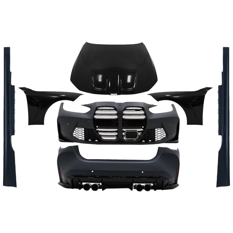 Kit carrozzeria completo compatibile con BMW 4 Serie G22 G23 Cabrio (2020-in poi) M4 design (Cod. K-