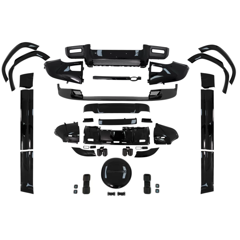 Kit carrozzeria compatibile con Land Rover Defender SUV L663 (2019-in poi) nero lucido (Cod. K-CBLRD