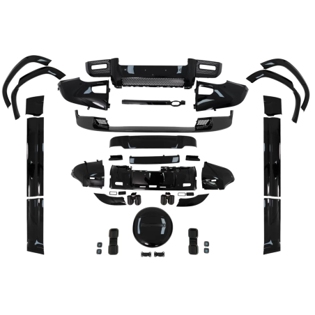 Kit carrozzeria compatibile con Land Rover Defender SUV L663 (2019-in poi) nero lucido (Cod. K-CBLRD