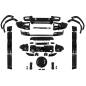 Kit carrozzeria compatibile con Land Rover Defender SUV L663 (2019-in poi) nero lucido (Cod. K-CBLRD
