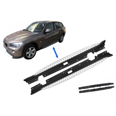 Pedane laterali compatibile con BMW X1 E84 (2009-2014) (Cod. K-RBBM05)
