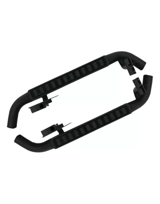 Pedane laterali compatibile con Land Rover Defender 90 (1990-2016) nero Edition (Cod. K-RBLRD90)