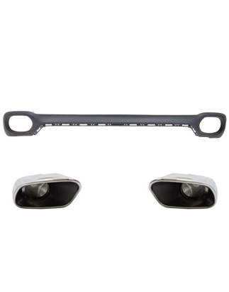 Paraurti posteriore Spoiler Diffusore and Square Terminali di scarico compatibile con BMW X6 F16 V8 